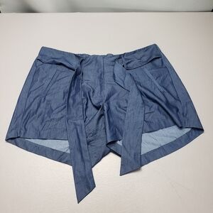 Like an angel blue chambray high rise shorts women's plus size 2X